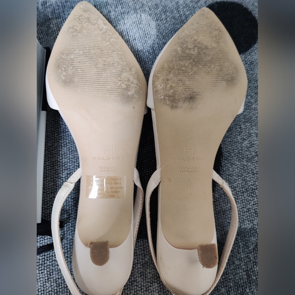 Halston Nude Sling Backs - 11 - Picture 8 of 8